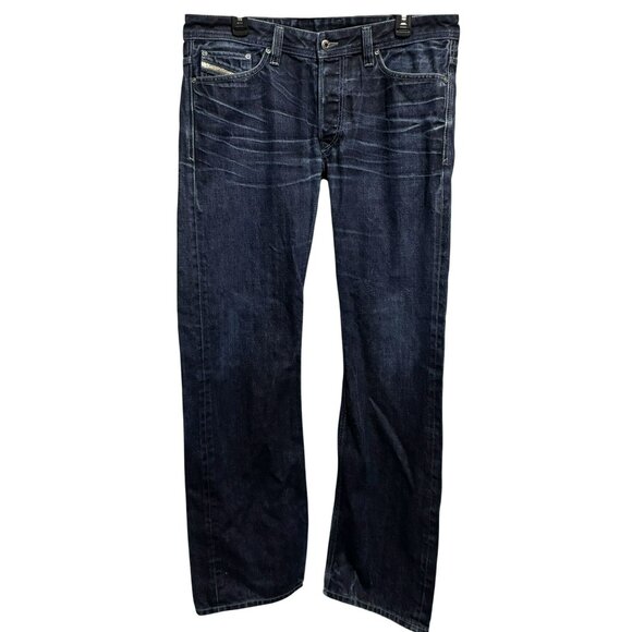 Diesel Men’s Viker 36x32 Straight Leg Jeans Button Fly Dark Denim Grunge Preppy - Picture 1 of 8